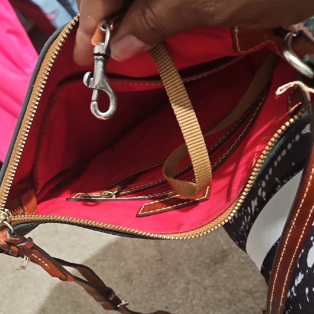 Dooney & Bourke Teal and Brown Crossbody Bag - Picture 9 of 15